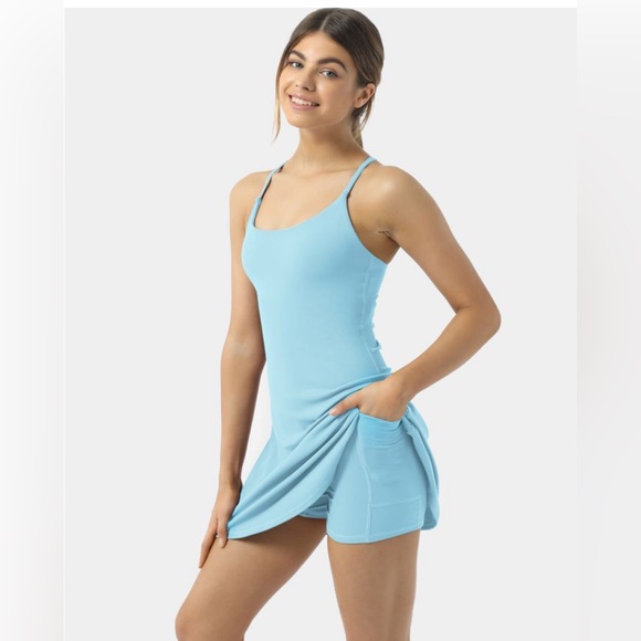 NWT Halara Softlyzero™ Plush Backless Active Dress-Easy Peezy - Picture 2 of 4